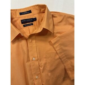 Daniel Cremieux Italian Fabric Men's Shirt Large Short‎ Sleeve Button Down